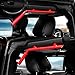 ICarszone Black Solid Steel Rear Grab Handle for 2007-2018 Jeep JK JKU Wrangler Unlimited Accessories 4 Door - 1 Pair