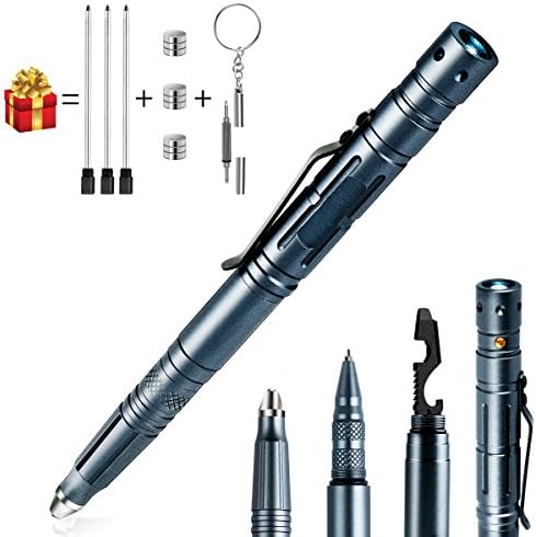 Tactical Pen, VPOW [UPGRADED 2018 ] Multi-functional LED Flashlight &amp; EDC Pen with Built-in Glass Breaker Extra 2 Ink cartridges , Screwdriver Stocking Stuffers for Men Best Gifts for Dad