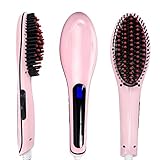 Hair Straightener Straightening Brush from AsaVea new generation Faster Heating Professional Anti-Static Ceramic Heating Plates with Travel Bag,Carry Hairstyling Done Anywhere!