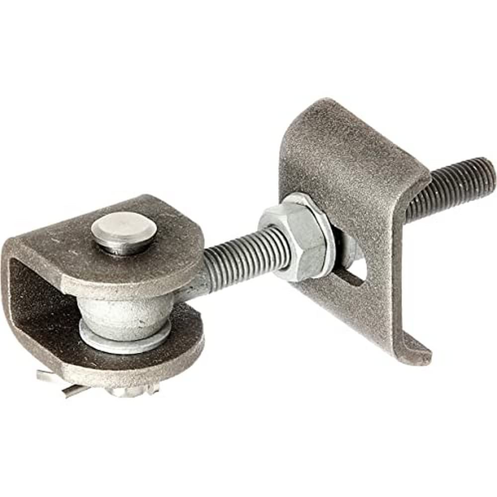 Alberts 412074 Gate Hinge | for 180° Opening | Hot-Dip Galvanised Screws and Nuts, Bolts and Cotter Pin Made of Stainless Steel | M12 Thread