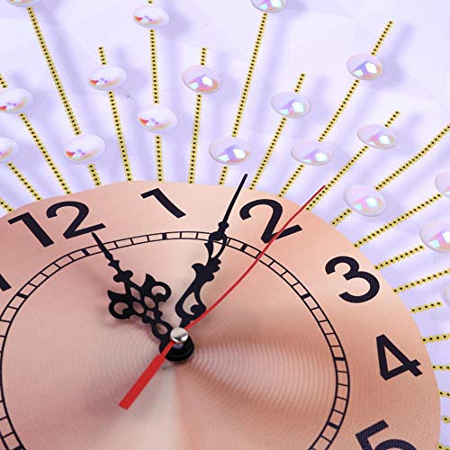 5D Diamond Painting Mosaic Making DIY Special Shaped Diamond Painting Embroidery Peacock Wall Clock Crafts - Thumbnail 4