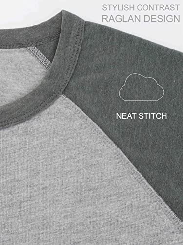 Estepoba Men's Casual Vintage Short Raglan Sleeve