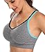 Sports Bra for Women Medium Support Cross-Back Yoga Bras Removable Pad