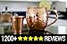 Willow & Everett Set of 4 Moscow Mule Copper Mugs with Shot Glass - 16oz Solid Hammered Cups for Moscow Mules