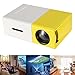 Portable Mini LCD Projectors, Multimedia 1080P LED Pico Mobile Projector for Home Cinema Theater Video Movies, Support Music TXT with HDMI/TF/USB/AV Input Compatible with Smartphones PC and Laptop