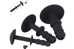 3PCS Male Silicone Urethral Sound Set – Flexible Hollow Penis Plug Dilators with Umbrella Stopper, Soft Silicone Catheter Rod