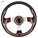 10L0L Golf Cart Steering Wheel, Generic of Most Golf cart EZGO Club Car Yamaha (style1 Wood) primary