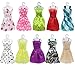 EC2TOY 10 Pcs Doll Clothes Party Mini Gown Dress + 10 Pair of Shoes | for 11.5 Inch Girl Dolls | Birthday Reward Gift | Ramdon Designed Outfits