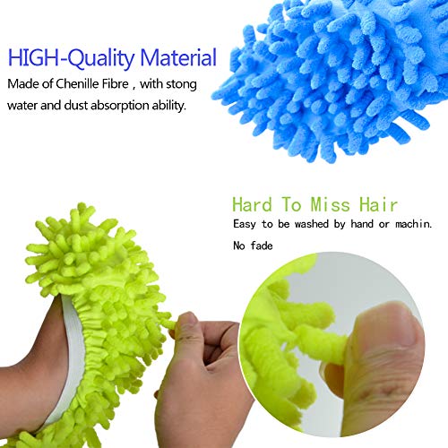 Dusting Mop Slippers Washable Dust Mop Slippers Shoes Cover Microfiber Dust Floor Cleaner for Bathroom Kitchen House Cleaning 10 PCS (5 Pairs) - Thumbnail 4