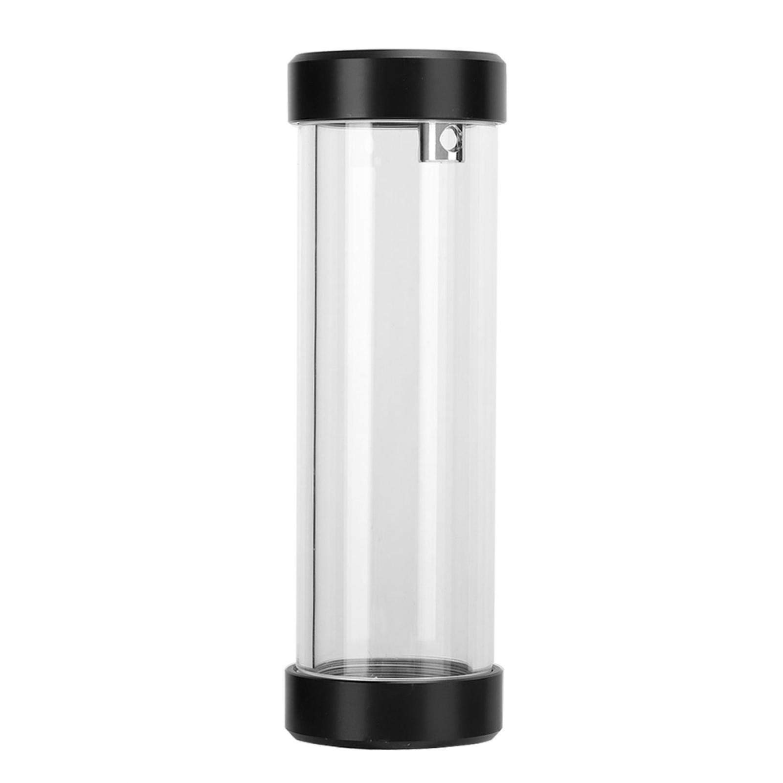 Transparent Water Cooling Water Tank, Computer Water Tank Cylindrical PC Cooling System, Water Cooled Tank with Built-in Defoamer, Built-in Anti-cyclone Defoamer/Easy Installation