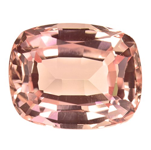 Created Padparadscha Sapphire Loose Lab Gemstone Cushion-cut 10mm x 8mm