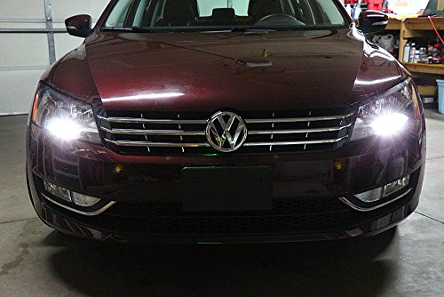 iJDMTOY (2) CANbus Error Free HID White 7440 CREE LED Bulbs for 2012-2015 Volkswagen Passat Daytime Running Lights