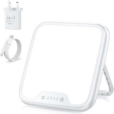 VTHW SAD Lamp 10000 Lux Daylight Lamp with Memory & 4 Timers