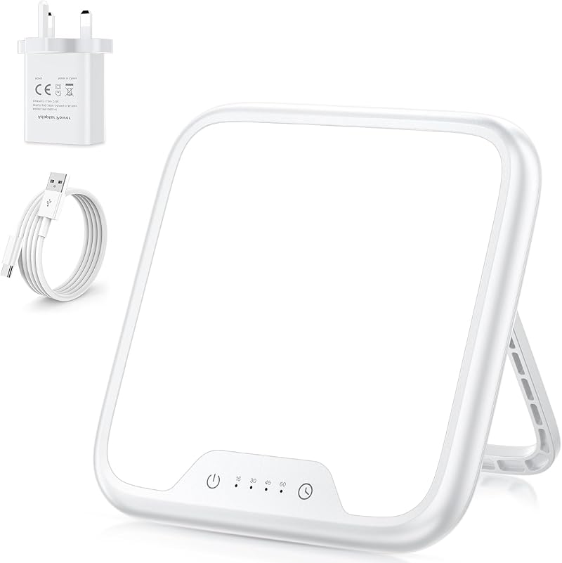 VTHW SAD Lamp 10000 Lux Daylight Lamp with Memory & 4 Timers