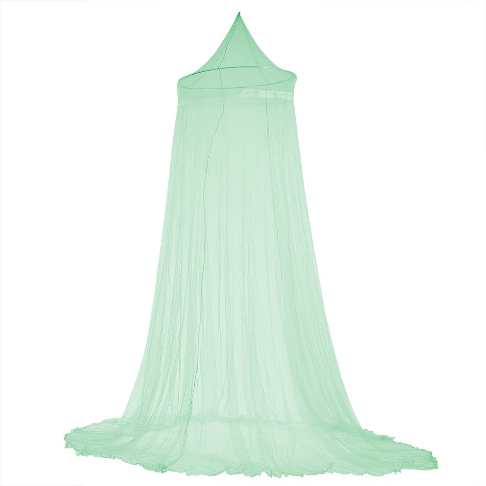 Fdit Bed Canopy Mosquito Netting Elegant Lace Princess Kids Bed Curtains for Girls Room Bedding (Green, 88 x 59-71 x 115 inches, Canopy, Romantic Style)