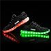 LeoVera Men Women USB Charging LED Light Shoes Flashing Sneakers LVHYZ16-Black-38
