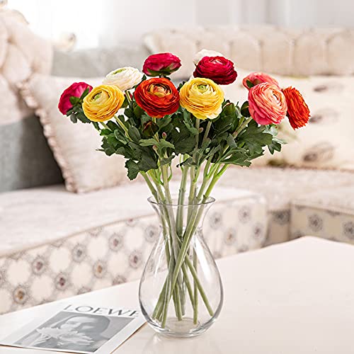 Artificial Ranunculus Flowers with Real Touch Stem, Silk Ranunculus
