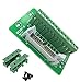 Sysly IDC26 2x13 Pins Male Header Breakout Board Terminal Block Connector with Simple DIN Rail Mounting feet