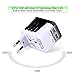 International Travel Adapter, All in One Universal Worldwide European Power Plug with 2.4A 4-Port USB Wall Charger for USA EU UK AUS in Black