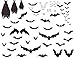 Mozamy Creative Halloween Bats Wall Decals Halloween Décor Black Bats Decals Halloween Decorations