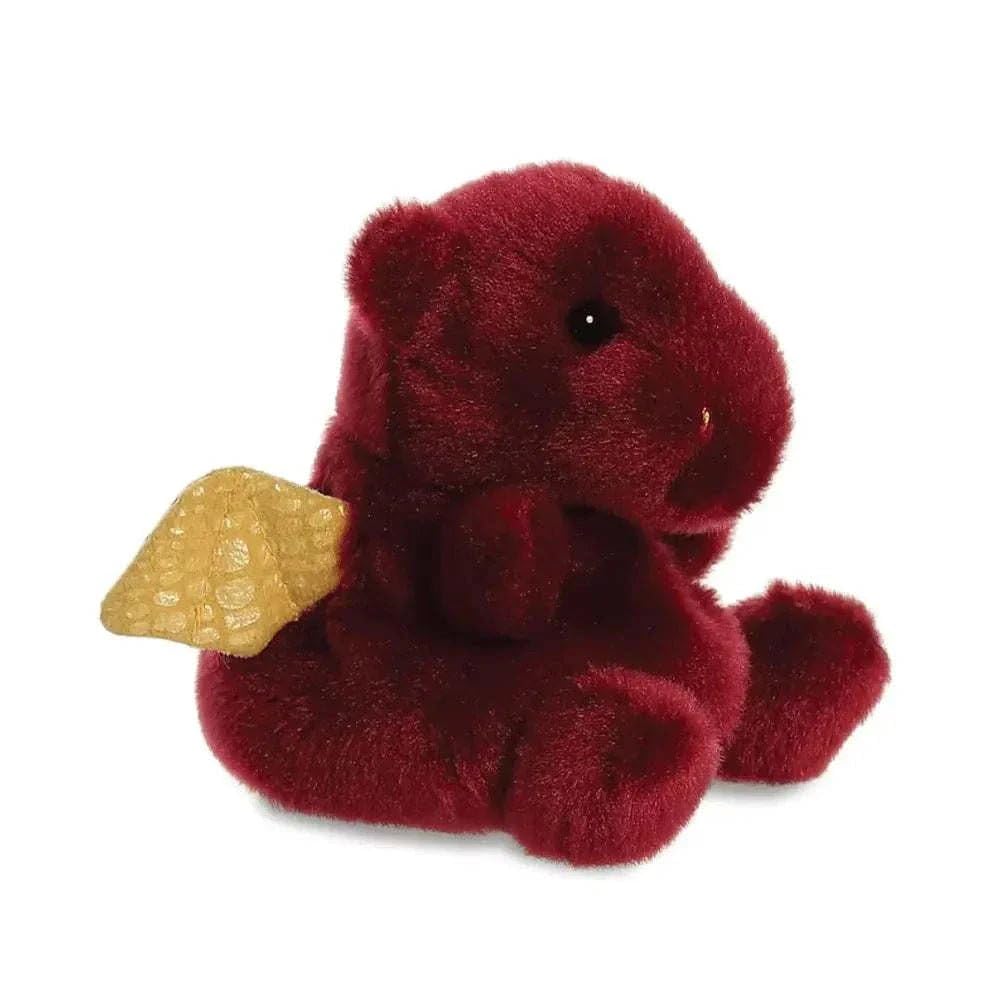Aurora, 33535, Palm Pals Aidan Dragon, 5In, Soft Toy, Maroon