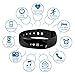 Fitness Tracker Watch Smart Activity Tracker, Baymery Heart Rate Monitor Bracelet Wristband Exercise Workout Step Health Sleep Fitness Band Bluetooth Waterproof for iPhone/Android (Black Snap Band)