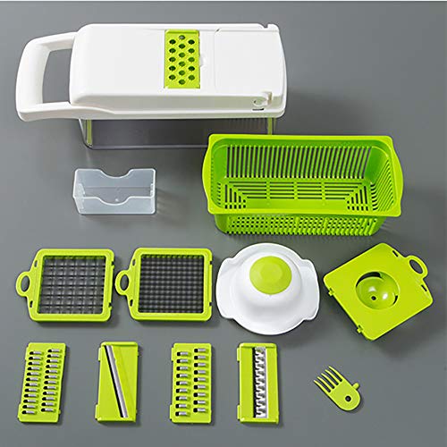12 in 1 Vegetable Chopper, Heavy Duty Mandoline Slicer Potato Onion