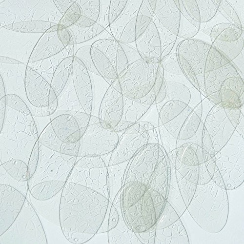 Crystal Crackle Mosaic Sequin Oval 1.5 inch Metallic Couture Paillettes. Made in USA. Loose sequins for embroidery, bridal, applique, arts, crafts, and embellishment.