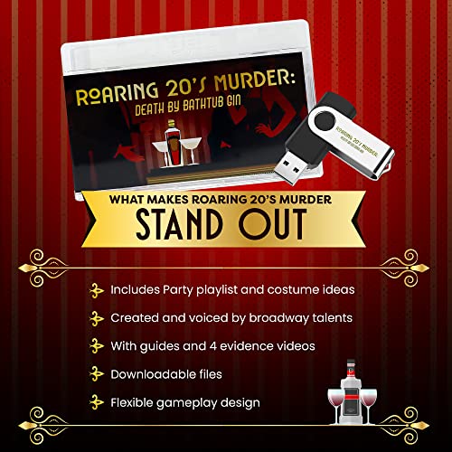 Roaring 20s Murder by Bathtub Gin 1920s Themed Murder Mystery Game