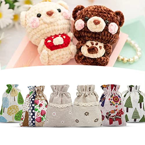 Burlap Bags with Drawstring Gift Bags 25PCS 5x7