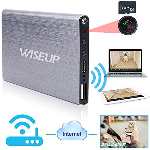 WISEUP 16GB 1920x1080P HD Wifi Network Hidden Camera Power Bank Video Recorder DV Camcorder for Android iPhone APP Remote View