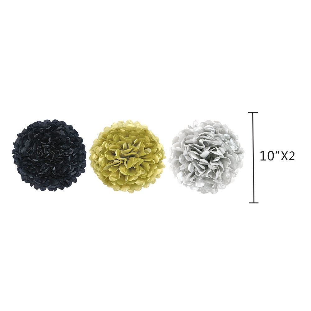 Happy 40th Birthday Party Decorations Black White Silver And Gold Complete Party Supply Set 18 Latex