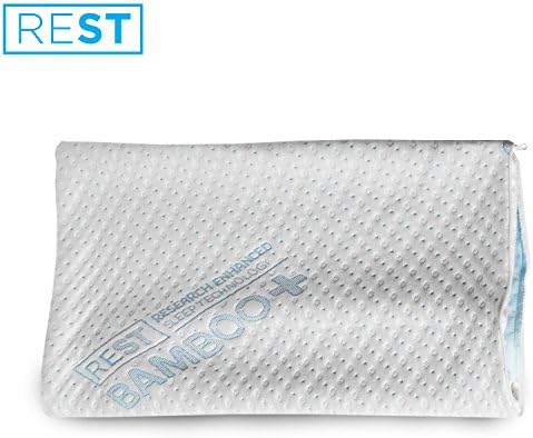 REST Home Collections Eco-Cool Bamboo Pillow Cover with Zipper (1, Queen 20"x30")