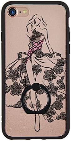 iPhone 6 Plus Case,iPhone 6S Plus Case 5.5 inch, Luoke Cool Lace Hollow Out TPU Silicone Gel Back Thin Cover Full Protective Skin Soft Case with Ring Holder for iPhone 6/6S Plus 5.5 Inch (Style 10)