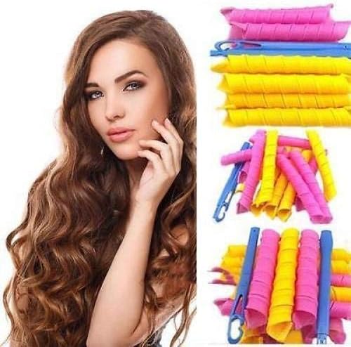 BOXO Hair Rollers For Women, Hair Curling Accessories For Women, Parlour Use And Home Use Hair Curler Roller, 50 Grams, Set Of 18 Pcs Multicolor (M1)