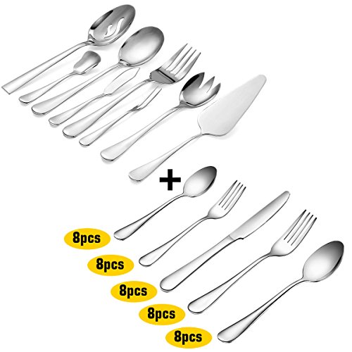 image for 48 Piece Silverware Set, Cutlery Kit Flatware Set Made of Premium Stai