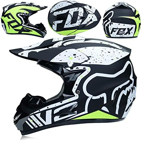WLBRIGHT Motocross Helmet With Gifts Goggles Mask Gloves FOX Moto Racing Full Face Helmet For Man And Woman
