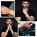 U7 Men Black Gun Plated 7mm Wide Classic Cuban Curb Link Chain Bracelet (Length 8.3