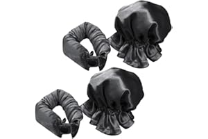 Satin Heatless Hair Curler 2 Set,No Heat Hair Rollers for Heatless Curls with Hair Caps, Soft Heatless Curling Rod Headband f