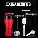 Joyshaker Shaker Bottle for Protein Mixes, Leak Proof Guarantee BPA and Phthalate-Free Plastic Wide Mouth Gyms Sports Shaker Cup With Mixer 28oz (Dark red)