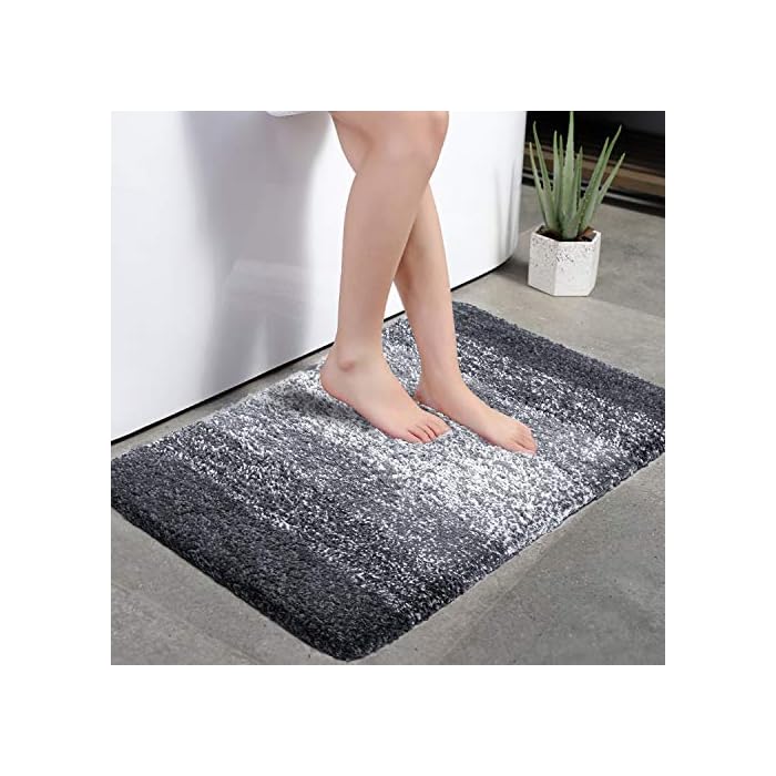 KMAT Bathroom Rugs Bath Mat 20x32 in,Luxury Soft Shaggy Microfiber Door Mat Shower Rug, Machine