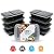 The Smart Box - Tupperware Containers - Reusable Bento Box And Meal Prep Containers With Compartments. Reusable, BPA Free, Microwave Dishwasher Freezer Safe 8 PACK