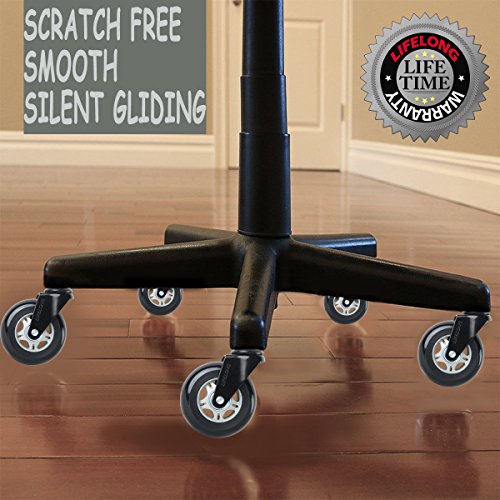 Rubber chair wheels for office chairs rubber chair casters for hardwood