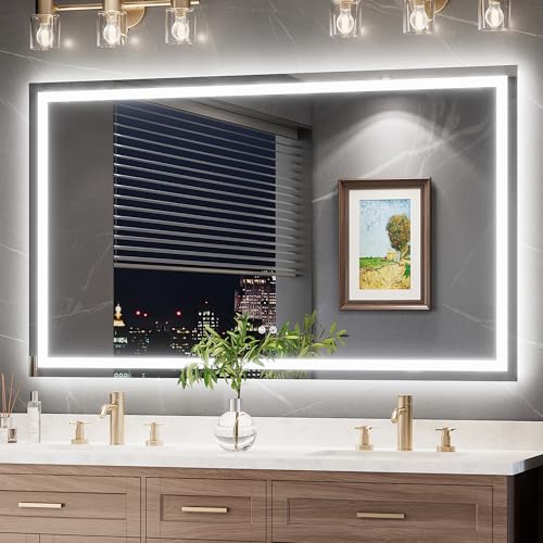 TokeShimi LED Bathroom Mirror with 3-Color Lights