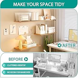 Goovilla Shelf Brackets, Heavy Duty Floating Shelf