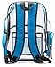 Saucey Chic New! Durable Quality Clear Backpack Blue, Transparent, Free Pencil Case!, See-Through with Adjustable Padded Straps for Work, School, College, Kids and Adults (Blue and Black)