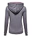 Fly Feeling Womens Plain Hoodie Hooded Zip Zipper Top Sweat Shirt Jacket Sweater Hoody