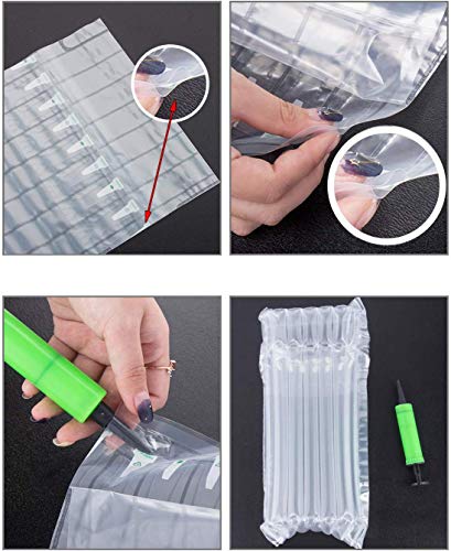 GIEMSON Wine Bottle Protector 50 Packs Bottle Bubble Wrap Sleeves Inflatable Air Column Packaging Bubble Bag for Luggage, Airplane Travel, Transport, Safety Shipping