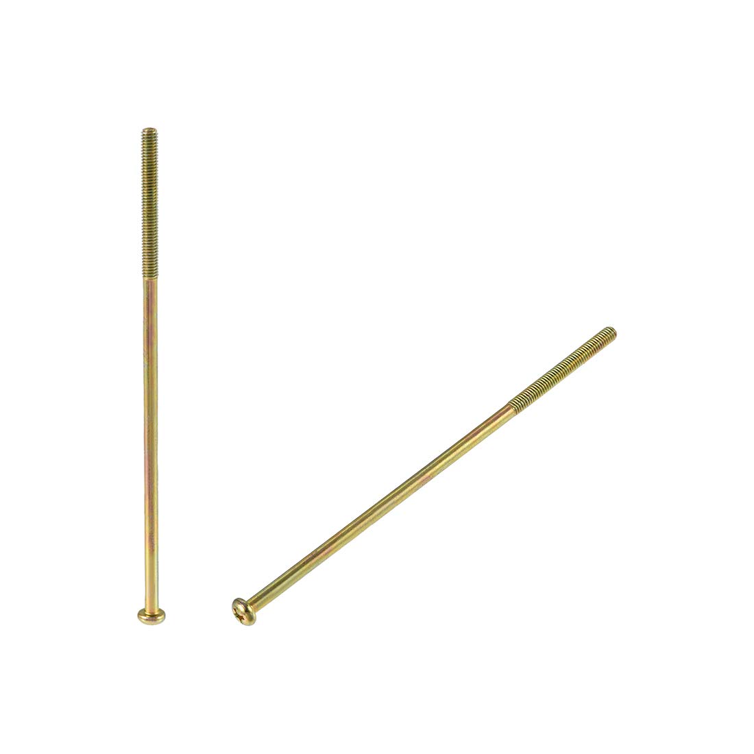 sourcing map M4 x 120mm Male Thread Phillips Pan Head Bolt Screw for Double Bed Furniture TV Rack Wall Hanging 25pcs