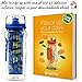 Hydracy Fruit Infuser Water Bottle - 32 oz Sports Bottle - Time Marker & Full Length Infusion Rod + 27 Fruit Infused Water Recipes eBook Gift - Azure Blue